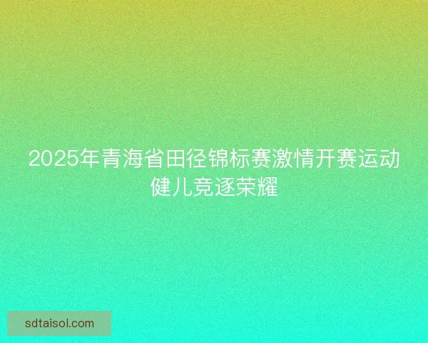2025年青海省田径锦标赛激情开赛运动健儿竞逐荣耀